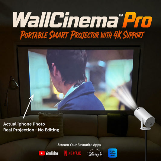 WallCinema™ Pro – Portable Smart Projector with 4K Support